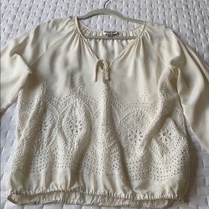 True Religion, Cream, Lace Blouse